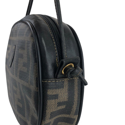 FENDI Zucca Logo Small Shoulder bag Brown Vintage 4wmehy