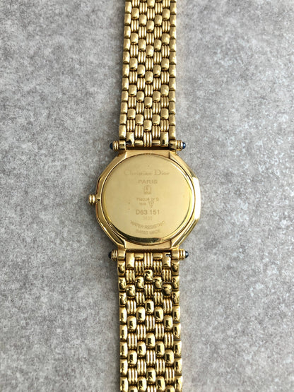 Christian Dior Quartz Watch Gold 63151 Vintage k6gker