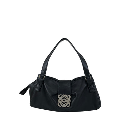 LOEWE Anagram Handbag Shoulder bag Black Vintage pk4pvs