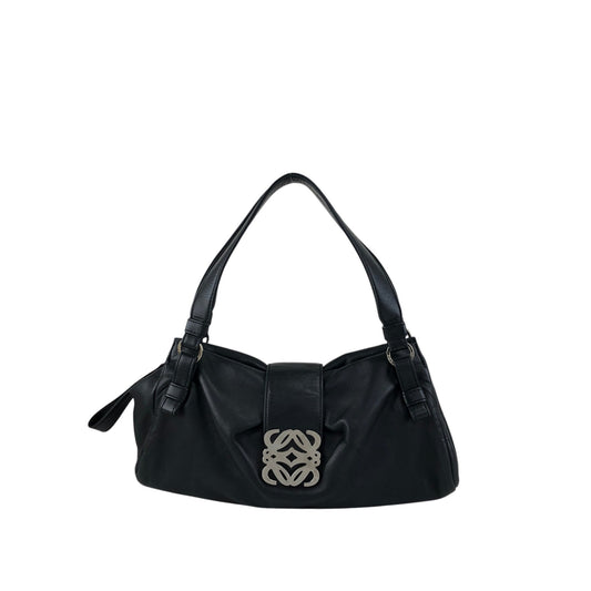 LOEWE Anagram Handbag Shoulder bag Black Vintage pk4pvs