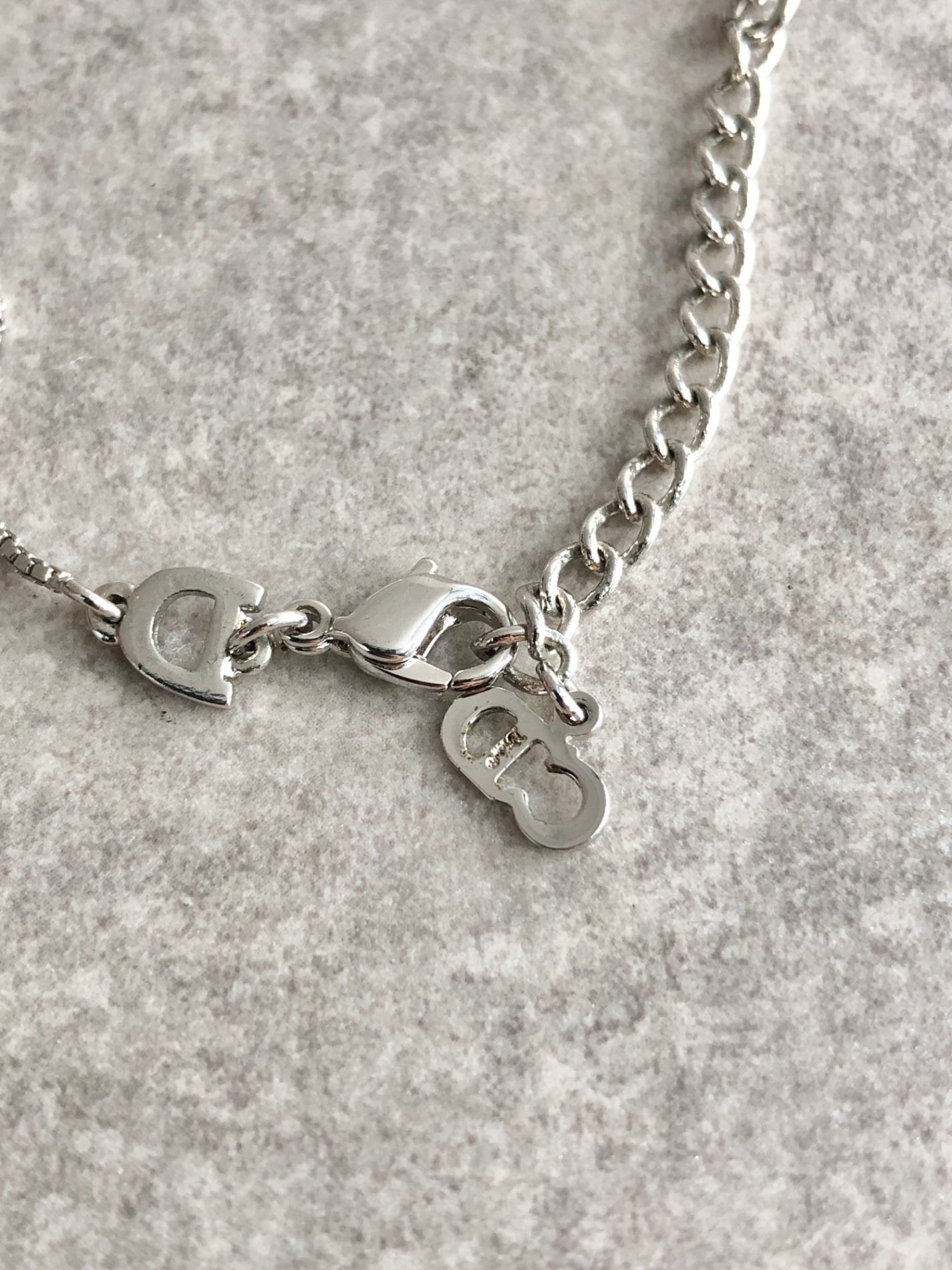 Christian Dior Logo Bracelet Silver Vintage 6dgdge