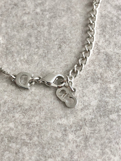 Christian Dior Logo Bracelet Silver Vintage 6dgdge