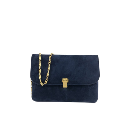 CELINE Blason Chain Shoulder bag Navy Vintage bppgsa