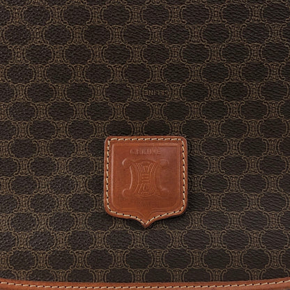 CELINE Macadam Blason Shoulder bag Brown Vintage 6pmbjw