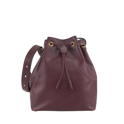 Cartier Logo Drawstring Shoulder bag Bordeaux Vintage nfywjr