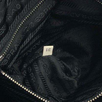 PRADA Triangle Logo Nylon Shoulder bag Black Vintage tfuabp