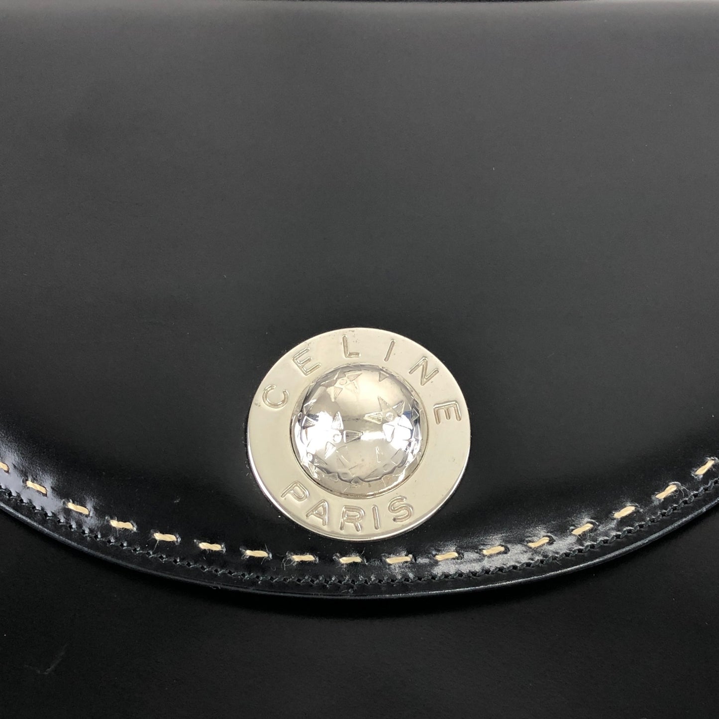 CELINE Starball Round Handbag Black Vintage 2ngrau