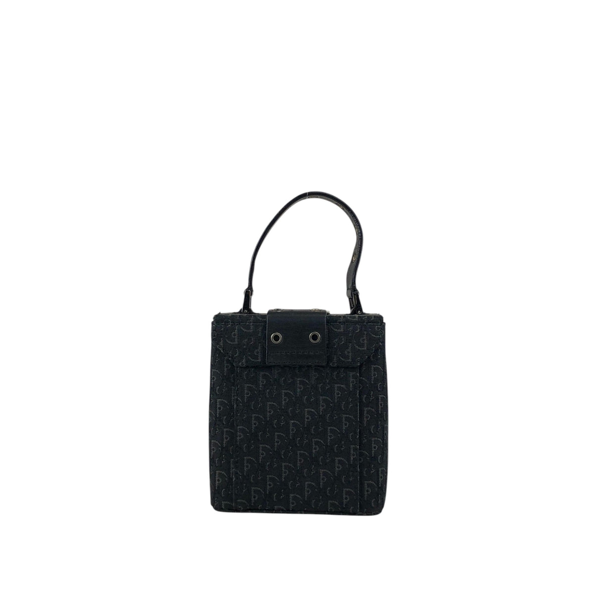 Christian Dior Logo Trotter Small Handbag Vanity bag Black Vintage kebsei