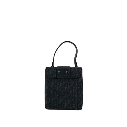 Christian Dior Logo Trotter Small Handbag Vanity bag Black Vintage kebsei