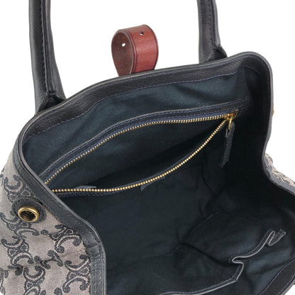 CELINE Blason Handbag Gray Vintage zrgr2s