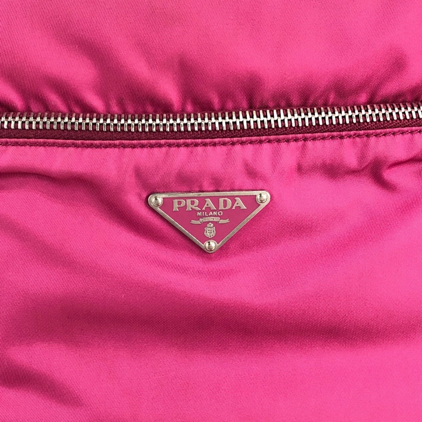 PRADA Triangle Logo Shoulder bag Pink Vintage b2e8ue