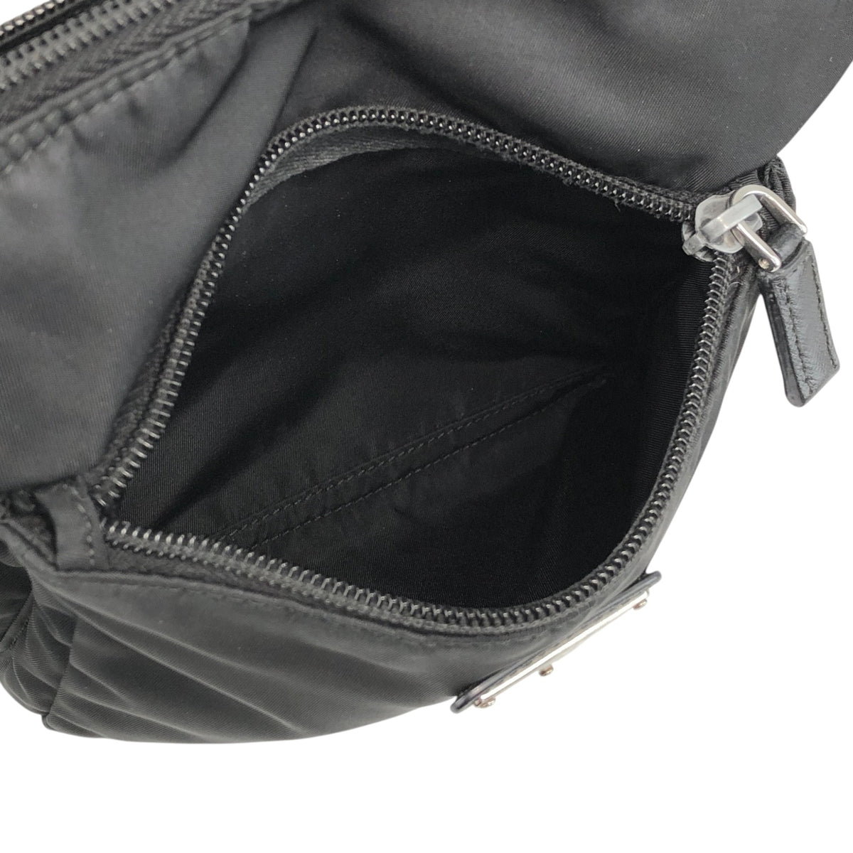 PRADA Tessuto Triangle Logo Shoulder bag Black Vintage 2efb6d