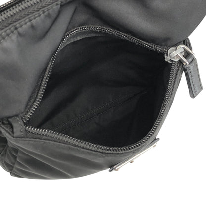 PRADA Tessuto Triangle Logo Shoulder bag Black Vintage 2efb6d