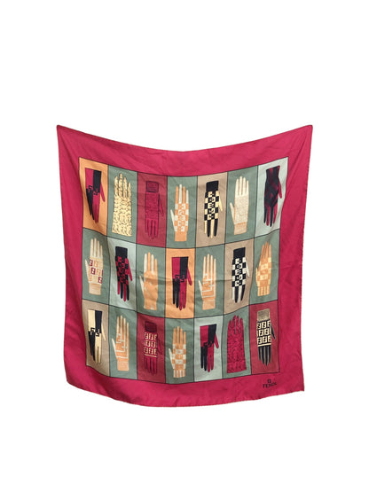 FENDI Silk Scarf Pink Vintage vn8yrf