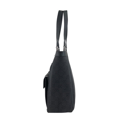 GUCCI GG Canvas Handbag Totebag Black 268639 Vintage jjx8f3