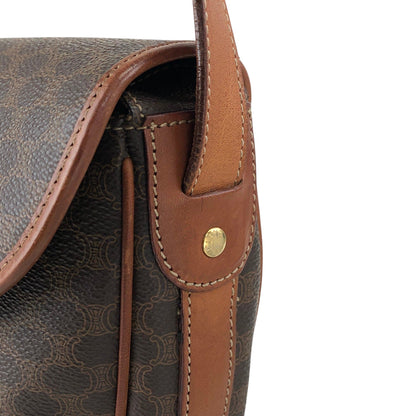CELINE Macadam Blason Shoulder bag Brown Vintage ug57i6