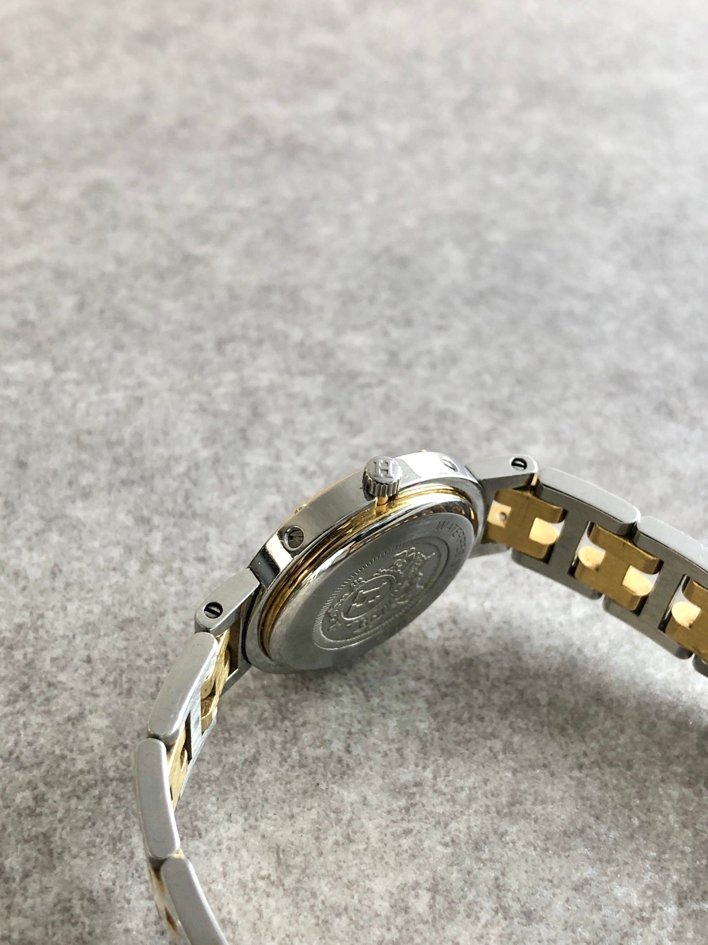 HERMES Watch Silver×Gold Vintage wri6ch