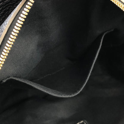 LOEWE Anagram 全圖案織物皮革手提包托特包黑色復古 f4cjh3 