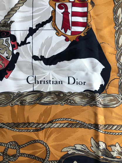 Christian Dior Silk Scarf Green×Beige Vintage zszwrj