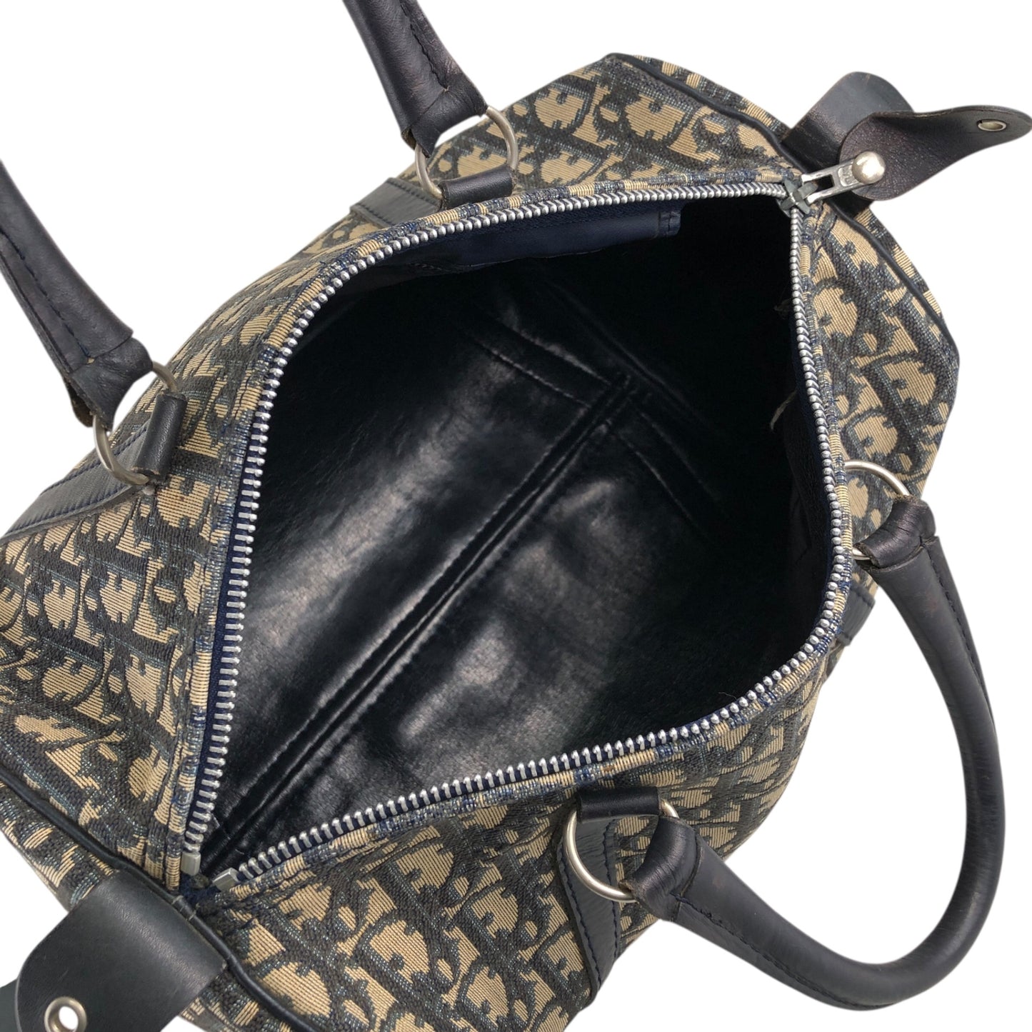 Christian Dior Trotter Handbag Boston bag Navy Vintage zhimdv