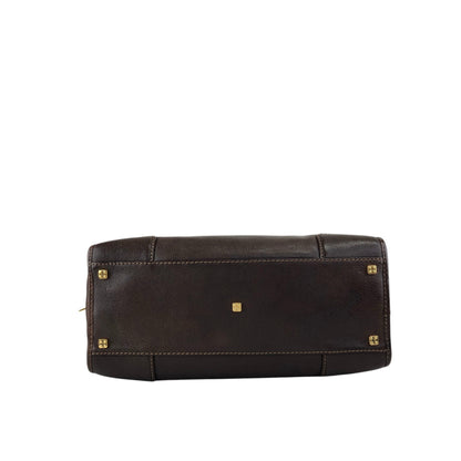LOEWE Amazona Anagram Small Boston bag Handbag Brown Vintage kfcz5t
