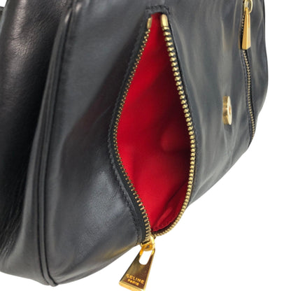 CELINE Two-way Handbag Shoulder bag Black Vintage uezhmr