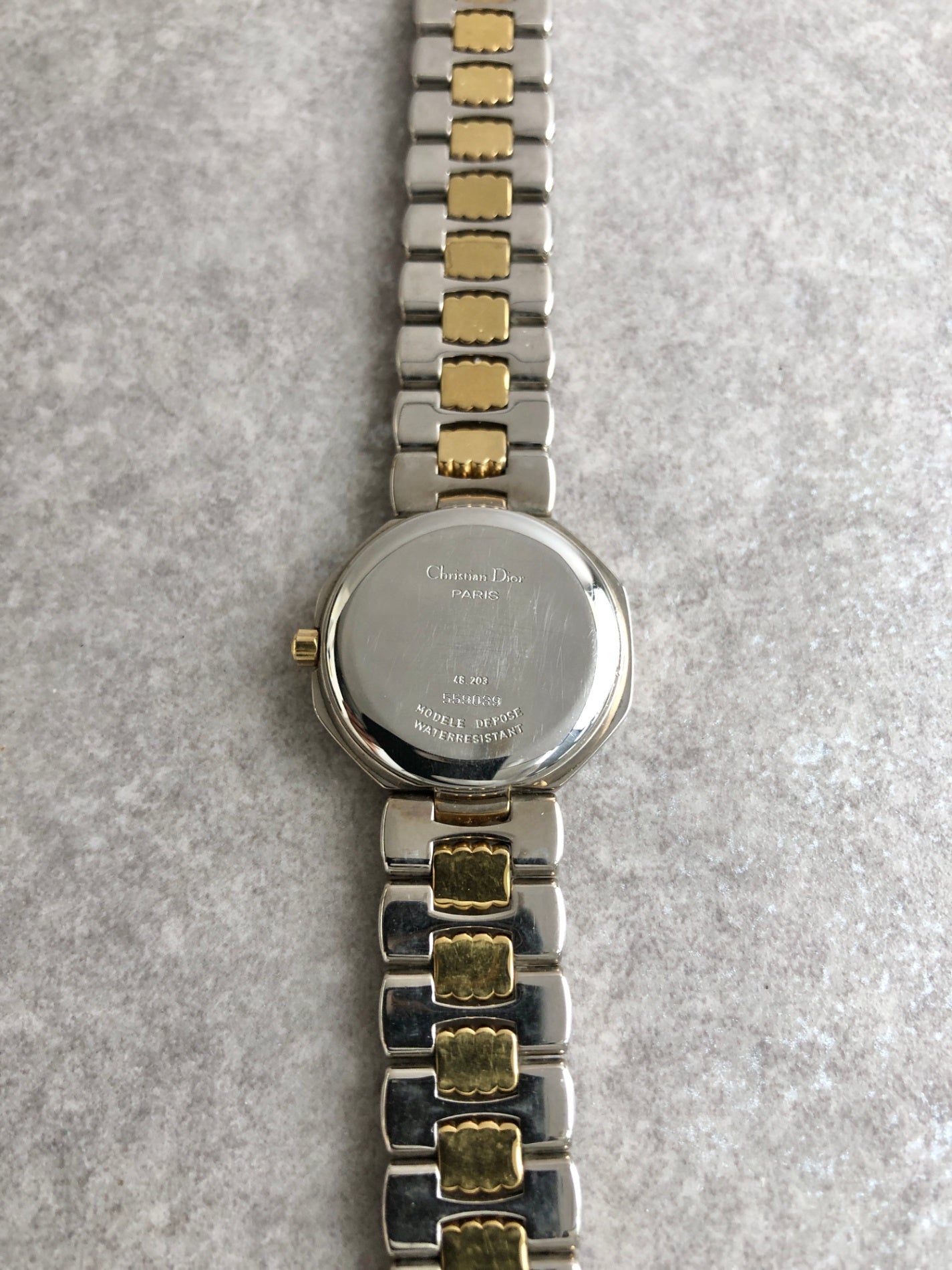 Christian Dior Octagon Watch Gold Vintage dyf2ss