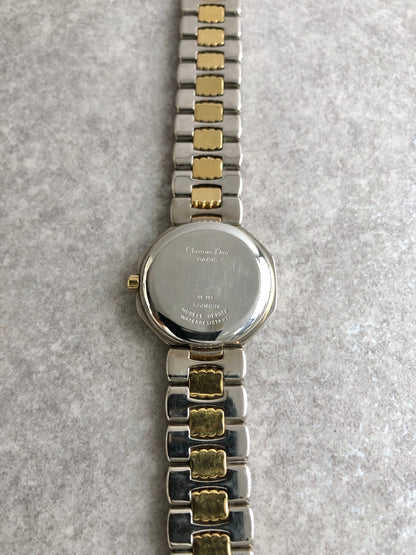 Christian Dior Octagon Watch Gold Vintage dyf2ss
