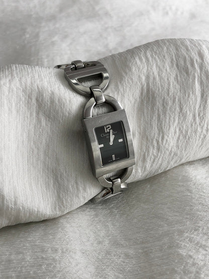 Christian Dior Quartz Watch Silver D78-109 Vintage esyj68