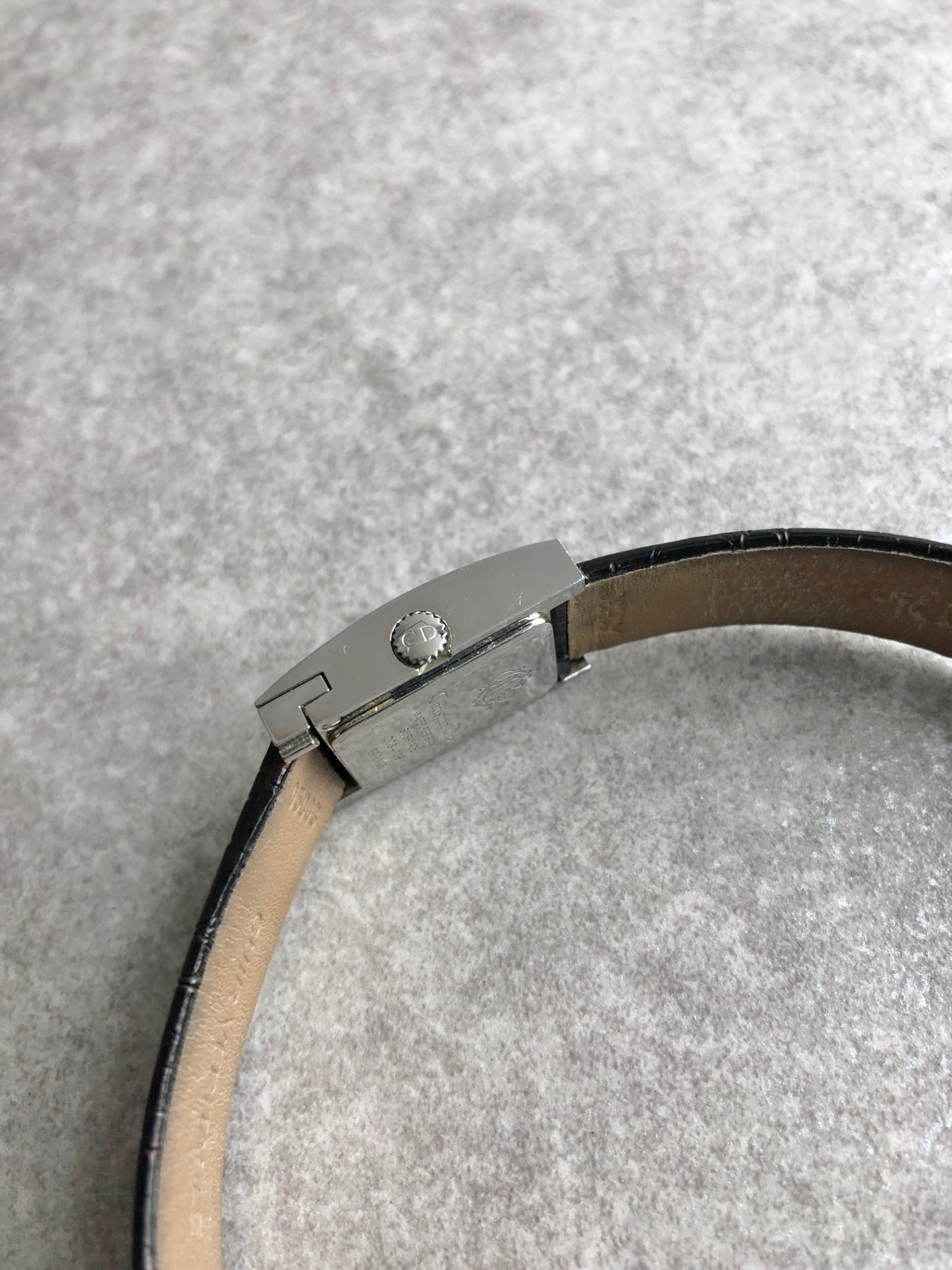 Christian Dior Trotter Quartz Watch Black Vintage pnj63r