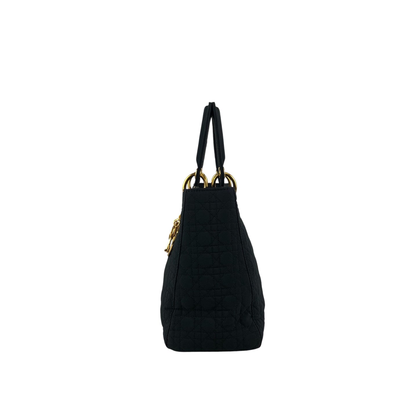 Christian Dior Lady Dior Cannage Charm Handbag Black Vintage 6egyhj