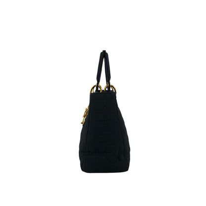 Christian Dior Lady Dior Cannage Charm Handbag Black Vintage 6egyhj