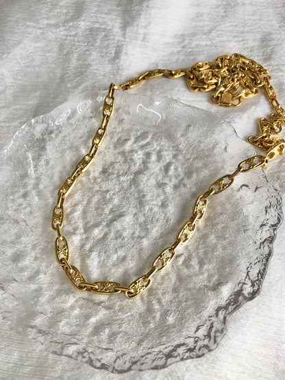 CELINE Triomphe Necklace Gold Vintage 3g8gw4