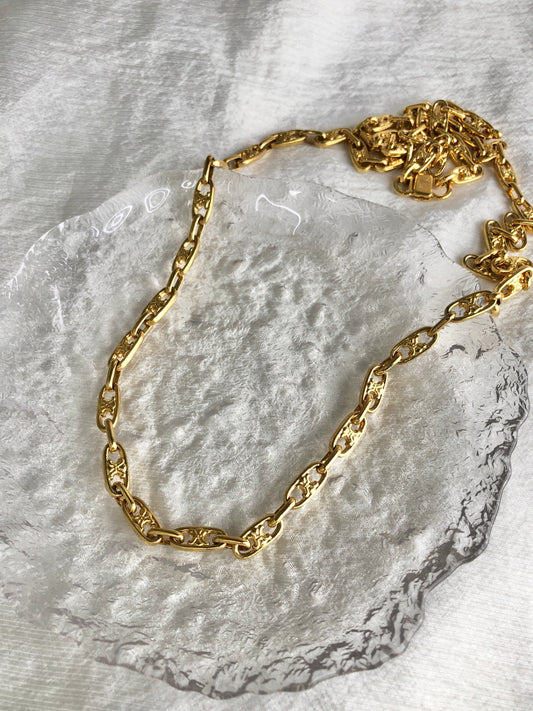 CELINE Triomphe Necklace Gold Vintage 3g8gw4