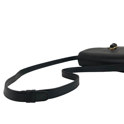 GUCCI Bamboo Turn Lock  Shoulder bag Black Vintage hksc78