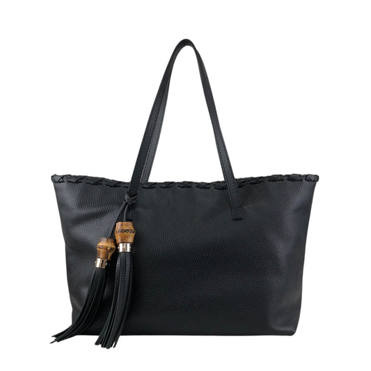 GUCCI Bamboo Totebag Black Vintage 5j436w
