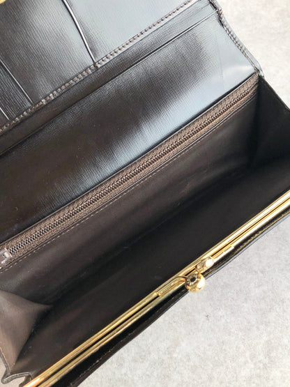 CELINE Gancini Long Wallet Black Vintage xfm7yd