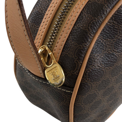 CELINE Macadam Blason Round Shoulder bag Brown Vintage teecbu