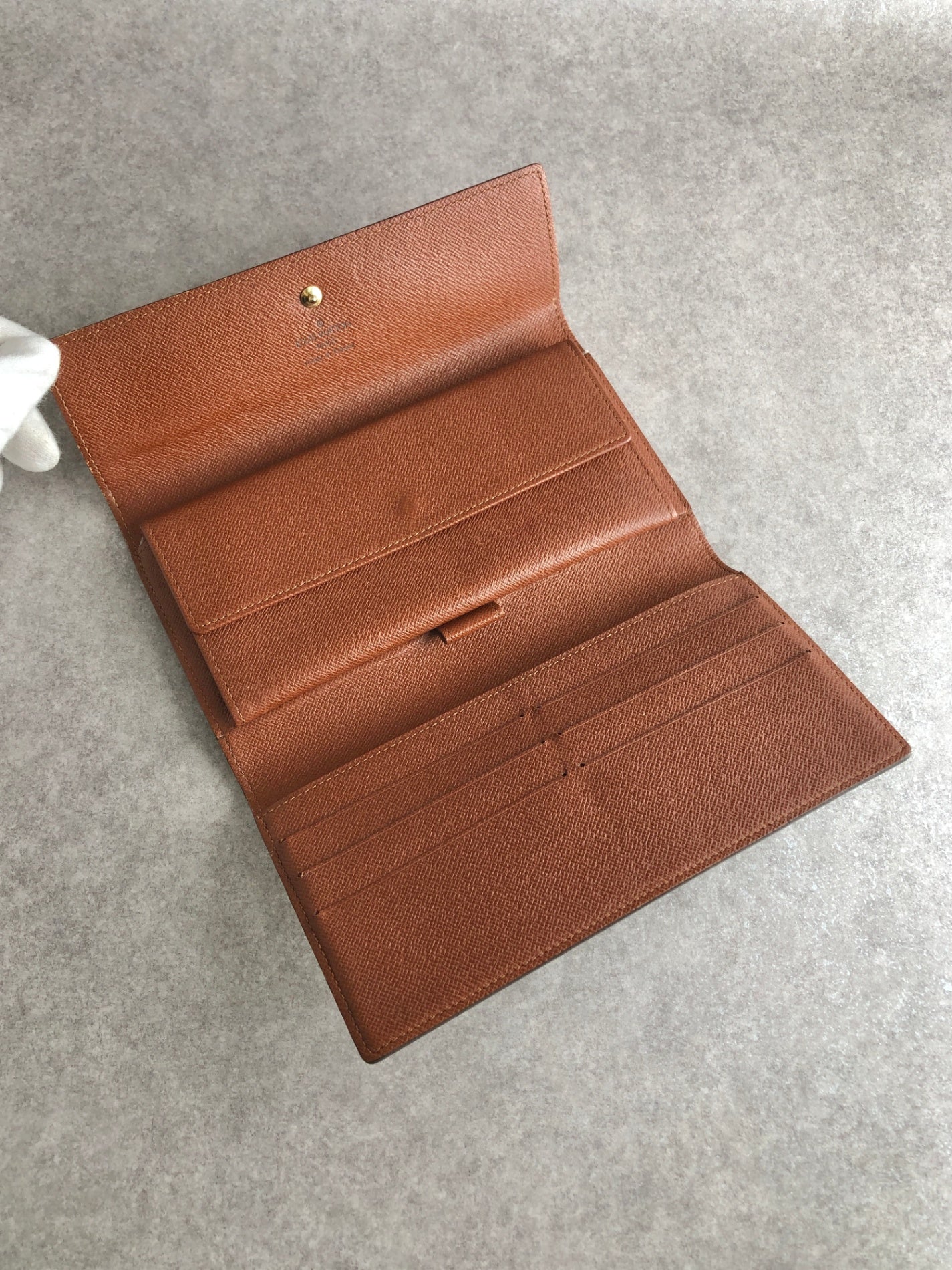 LOUIS VUITTON Monogram Long Wallet Brown M61215 Vintage nm2cm2