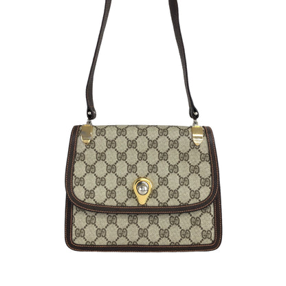 GUCCI GG Pattern Shoulder bag Beige Vintage m43bwz