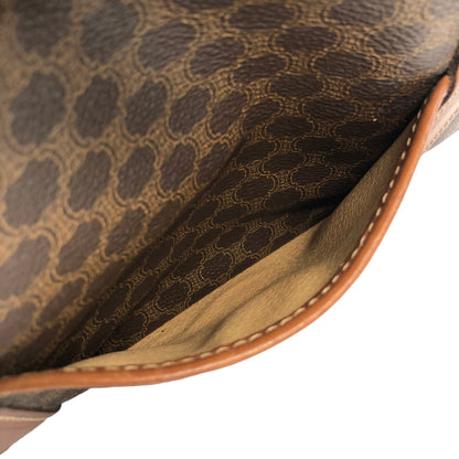 CELINE Macadam Blason Handbag Boston bag Brown Vintage w8k28k