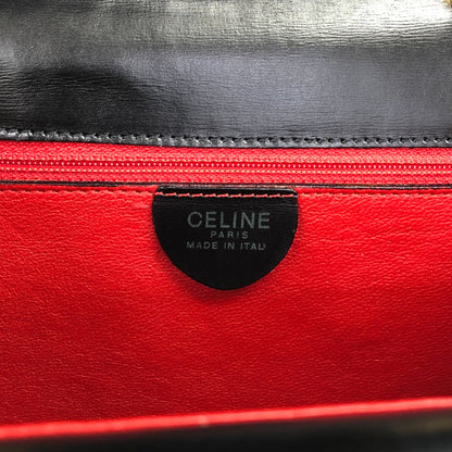 CELINE Gancini Handbag Black Vintage hkm3p8