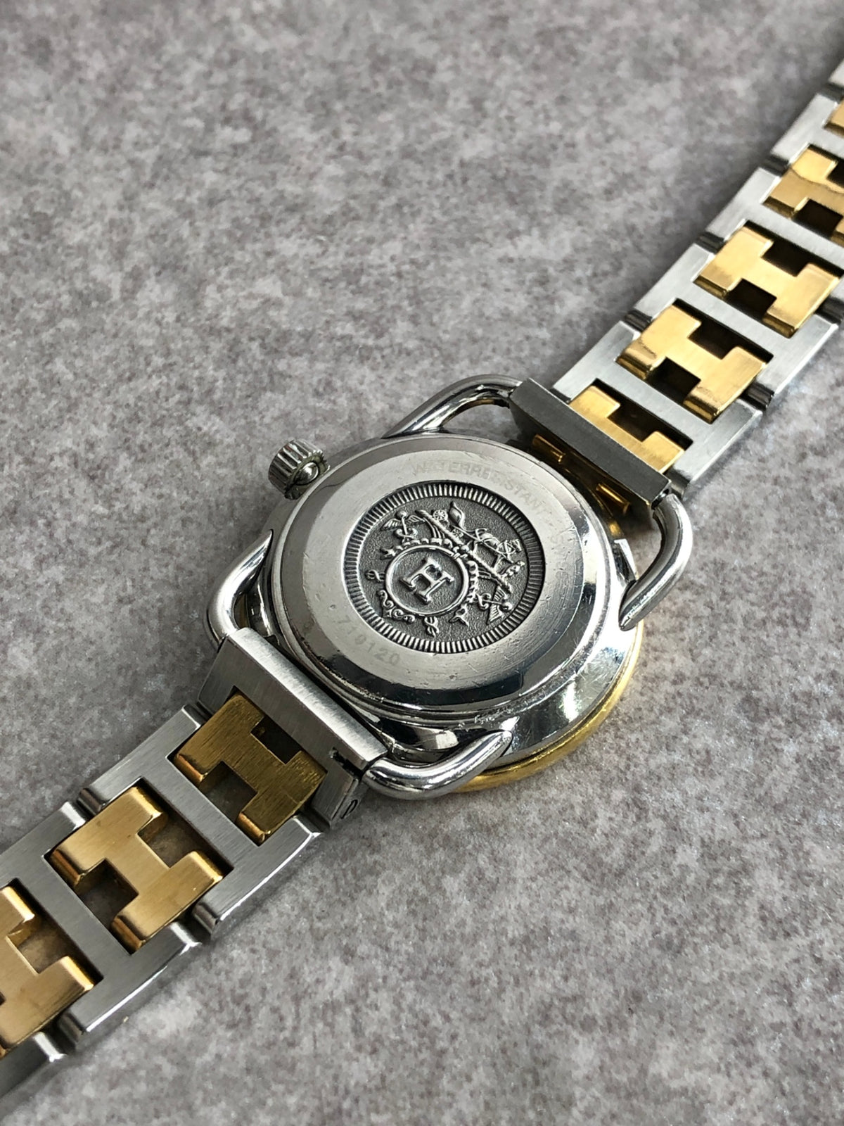 HERMES Quartz Watch Gold×Silver Vintage th72re – VintageShop 