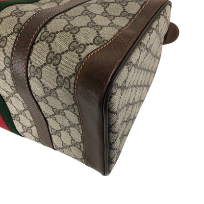 GUCCI Sherry Line Small Boston bag Handbag Brown Vintage wub827