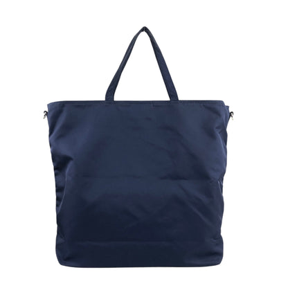PRADA Tessuto Triangle Logo Two-way Handbag Shoulder bag Navy Vintage edw7hz