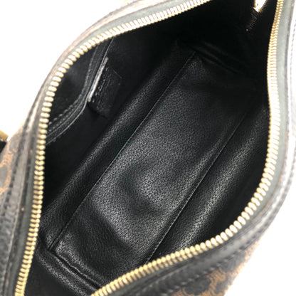 CELINE Macadam Blason Two-way Handbag Shoulder bag Black Vintage a45rtr