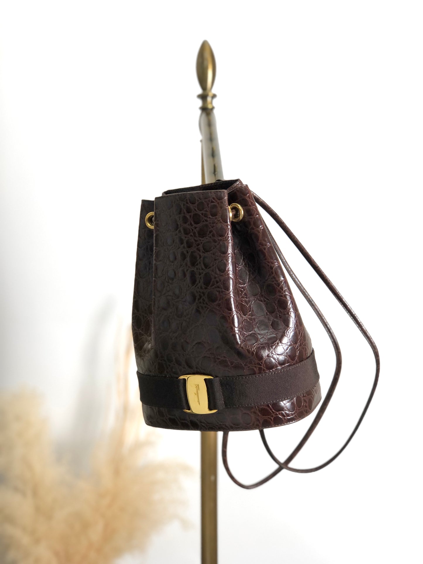 Salvatore Ferragamo Vala Backpack Brown Vintage 5t6wvc