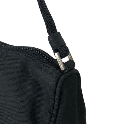 PRADA Tessuto Triangle Logo Small Handbag Black Vintage 7u2u85
