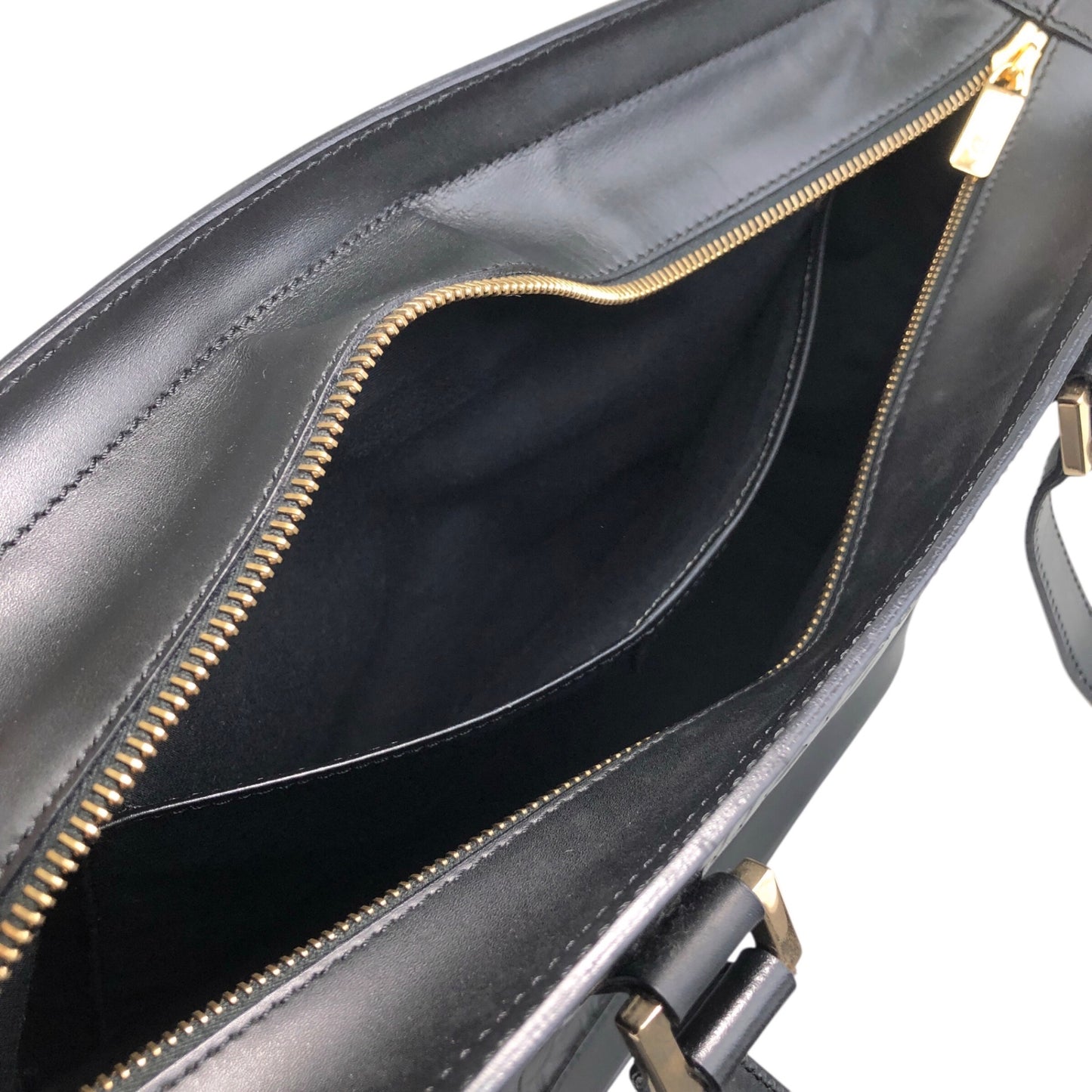 CELINE Logo Embossed Handbag Black Vintage za7ghz