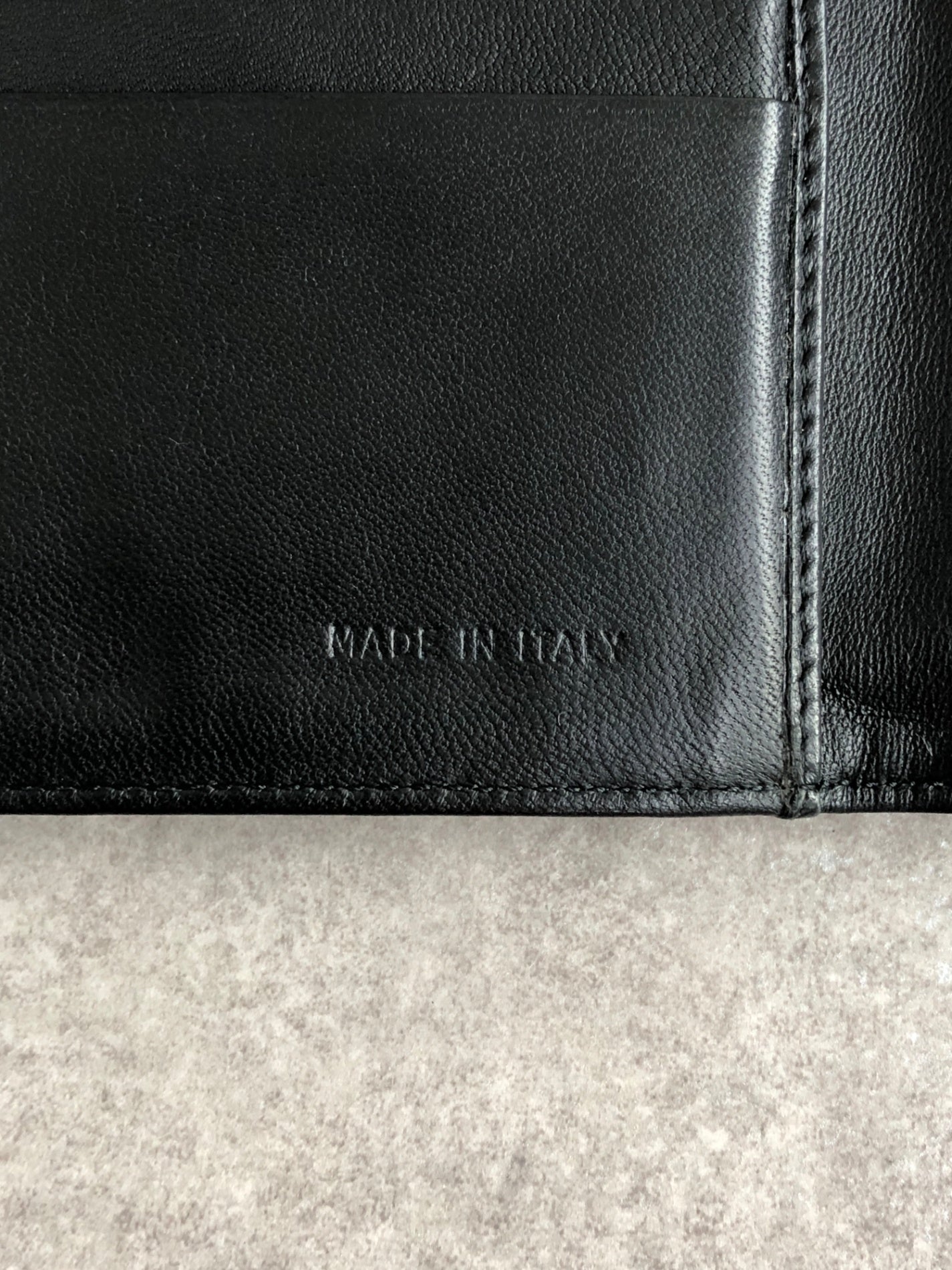 PRADA Logo Button Folded Wallet Black Vintage wsjiiz